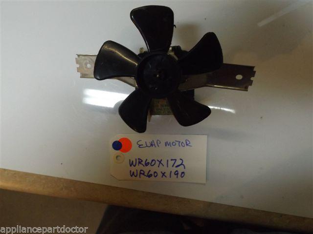 REFRIGERATOR WR60X172 WR60X190 EVAPORATOR MOTOR WITH BLADE USED PART REFRIGERATOR WR60X172 WR60X190 EVAPORATOR MOTOR WITH BLADE USED PART